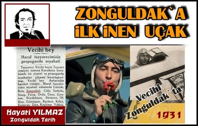 ZONGULDAK`A iLK iNEN  UÇAK