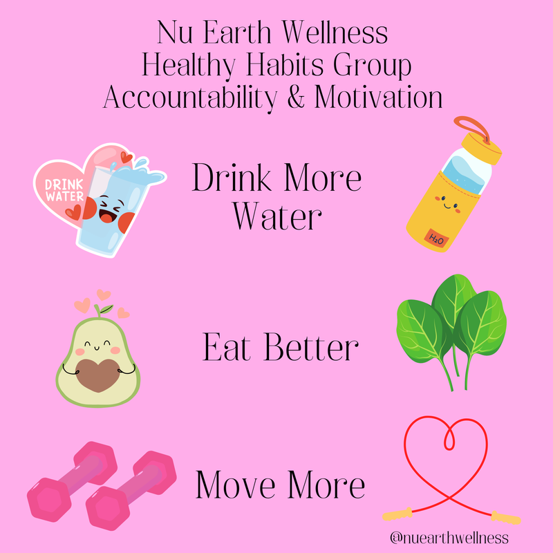 Nu Earth Wellness - Healthy Habits Accountability Group - May 2024