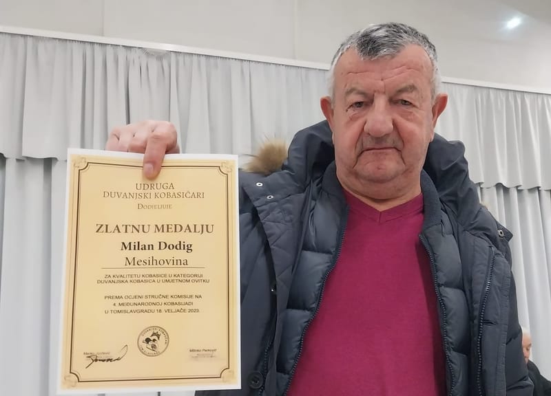 Zlatna medalja za Milana Dodiga - Milančinu