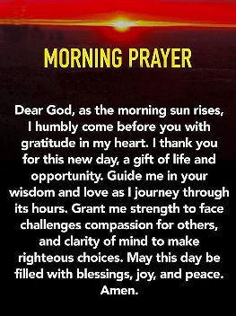 MORNING PRAYER:
