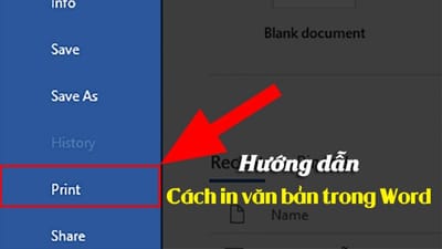 Cach in van ban trong Word