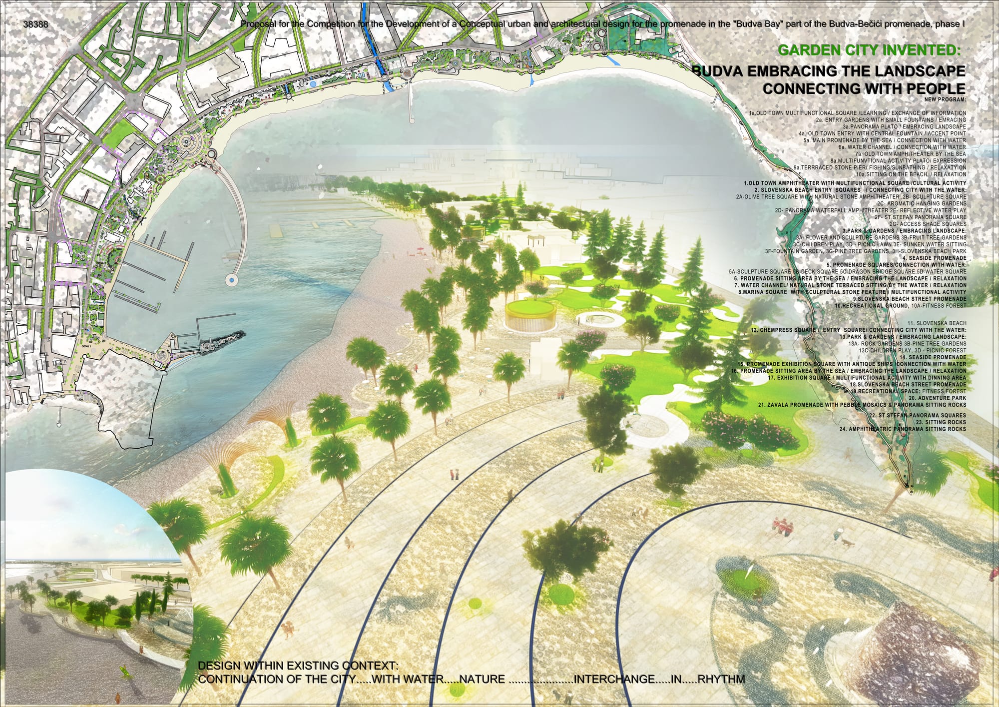 Budva Promenade: GARDEN CITY INVENTED: EMBRACING THE LANDSCAPE / CONNECTING WITH PEOPLE