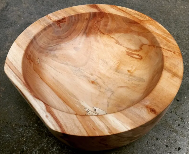 One-Of-A-Kind Wooden Bowl In Birch Wood