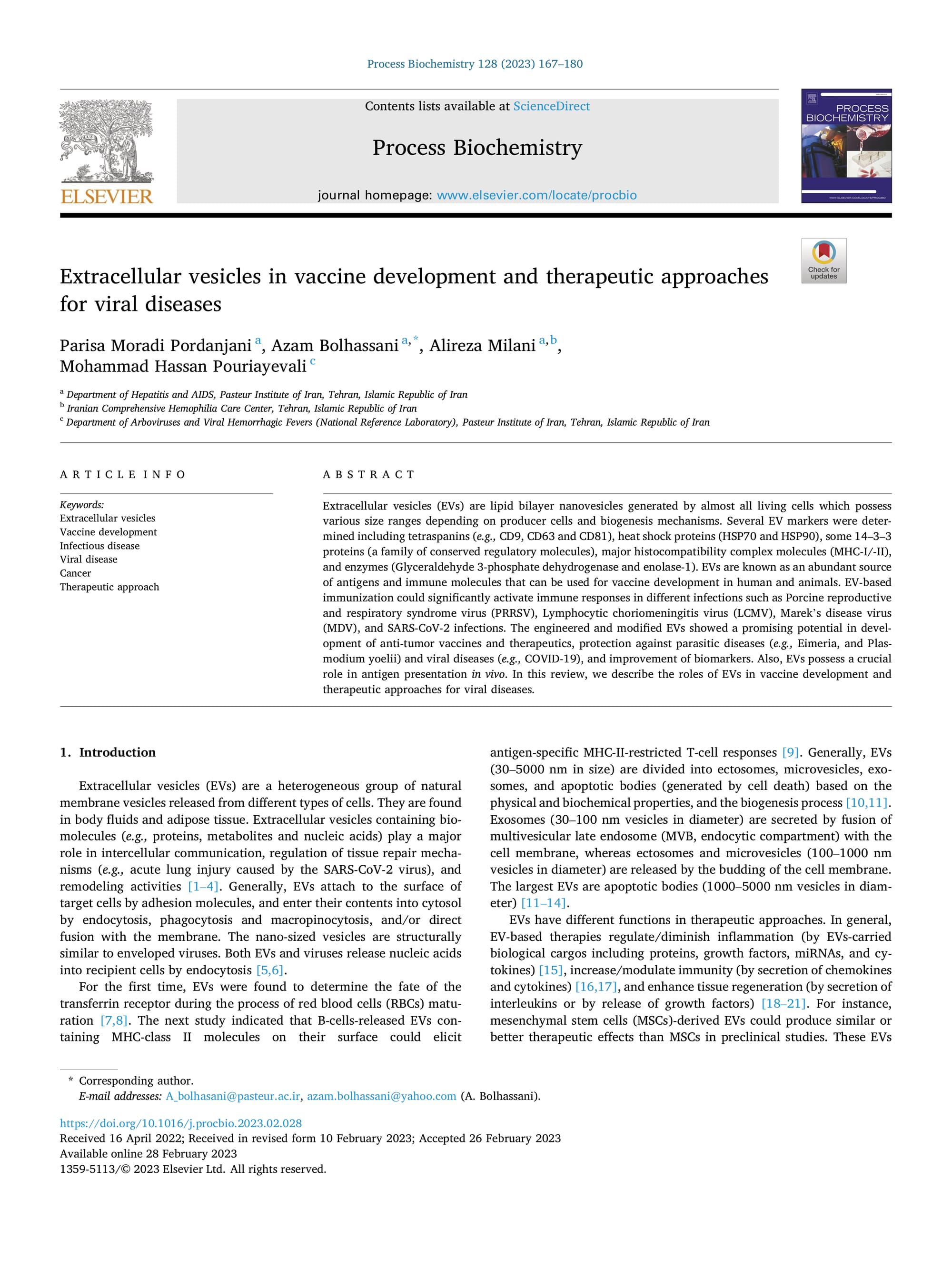 Extracellular vesicles in vaccine development and therapeutic approaches for viral diseases