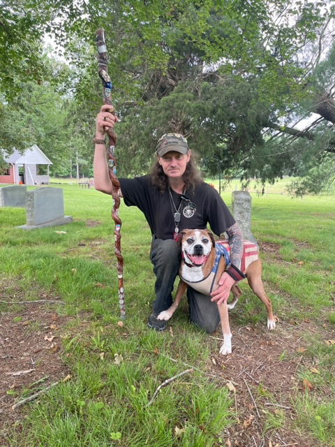 Timothy Himburg (with his Service Dog 'Deutsch')