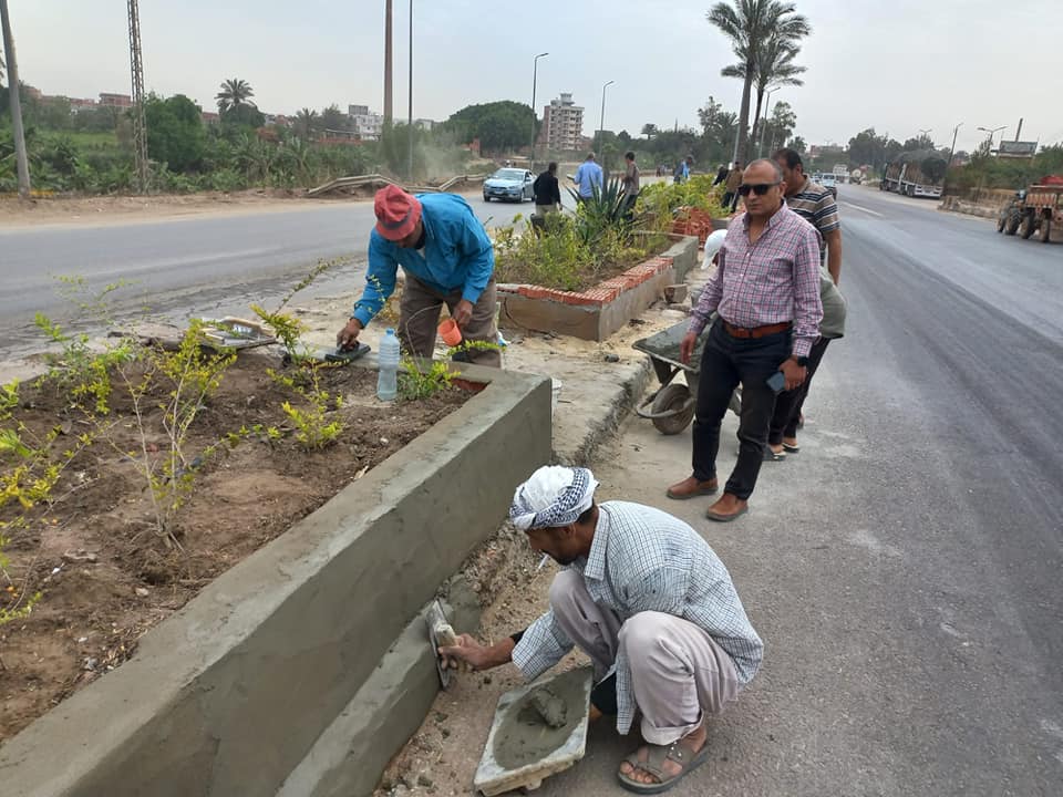 رفع الاشغالات والقمامة ونظافة المداخل والمخارج بمدن الدقهليه