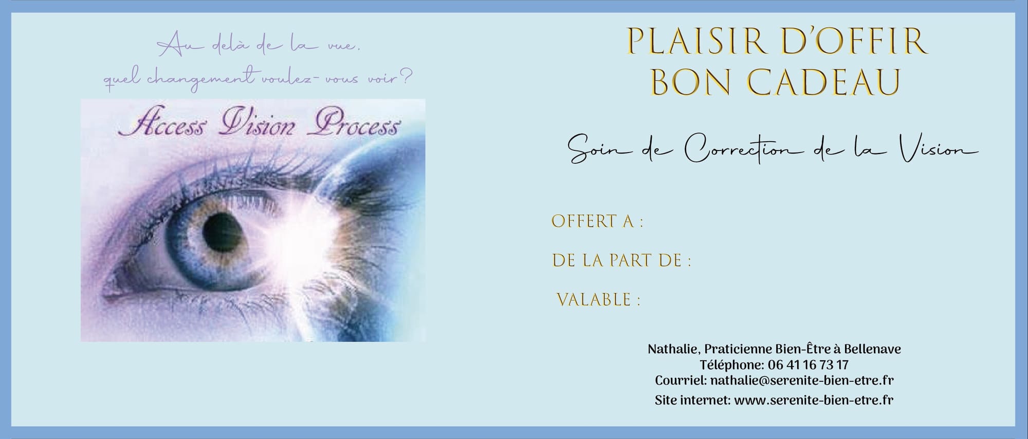 Bon Cadeau - Correction de la Vision-60€ en présentiel