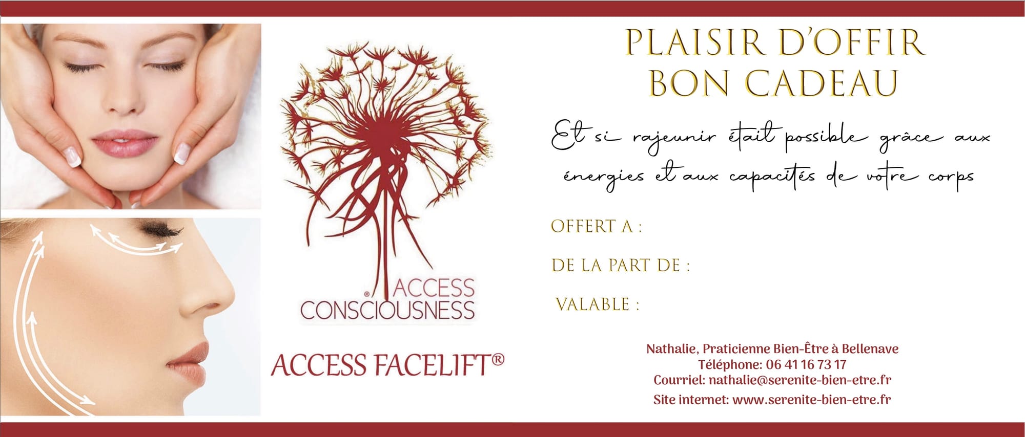 Bon Cadeau - Lifting Facial- 60€ en présentiel uniquement