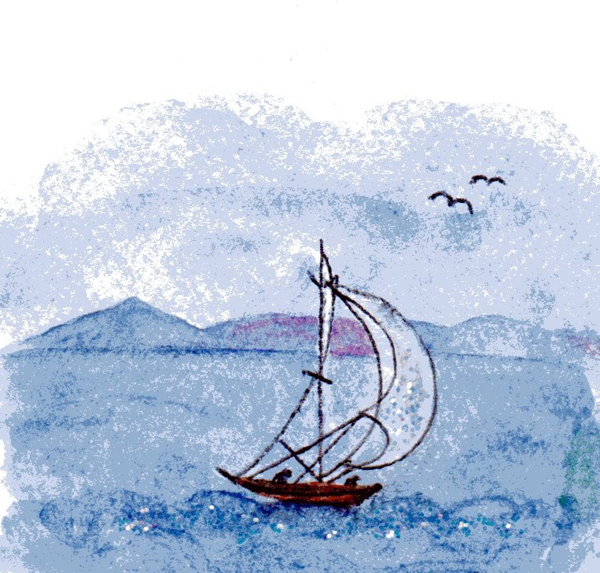 #59BlueSailBoat