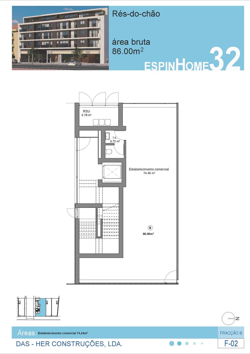 Loja Fracção (B) - 86.00 m2