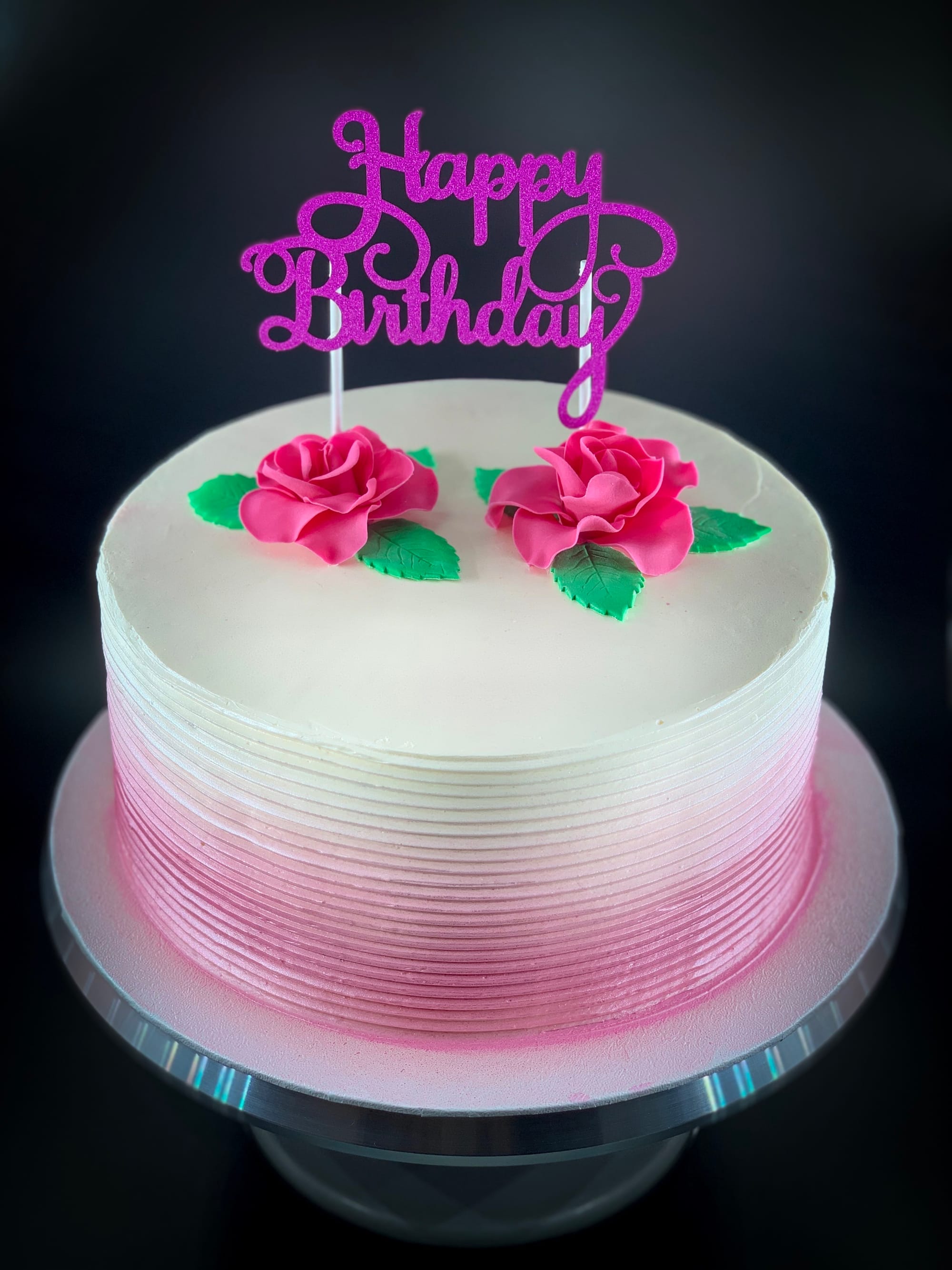 Tarta de encaje y rosas