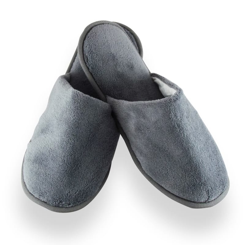 CORAL FLEECE SLIPPERS “GREY”