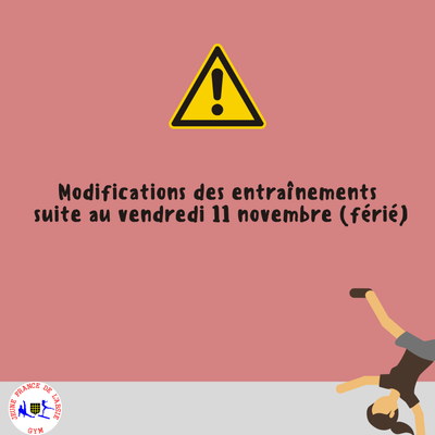 Entraînements du 11/11 et 12/11.