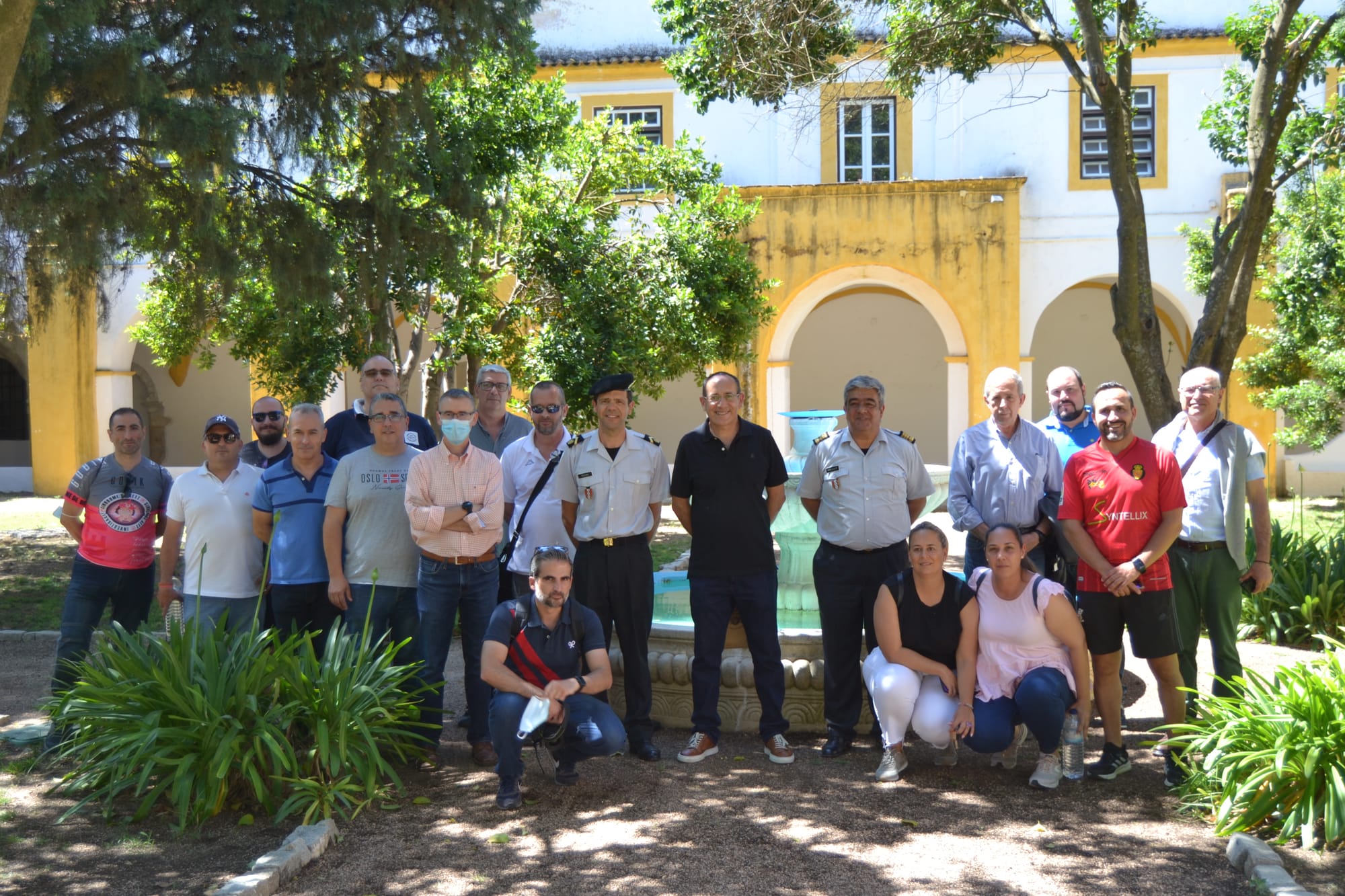 Visita militares do Batallón de Transmisiones da Brigada da Extremadura