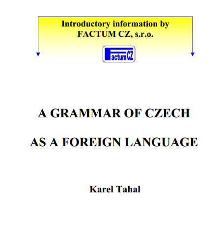 a grammar of czech as a foreign language
