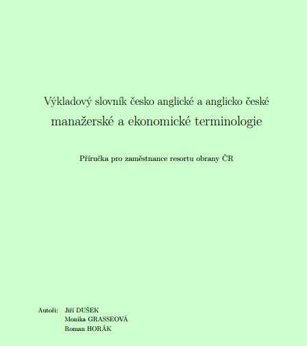 Výkladový slovník manažerské a ekonomické terminologie
