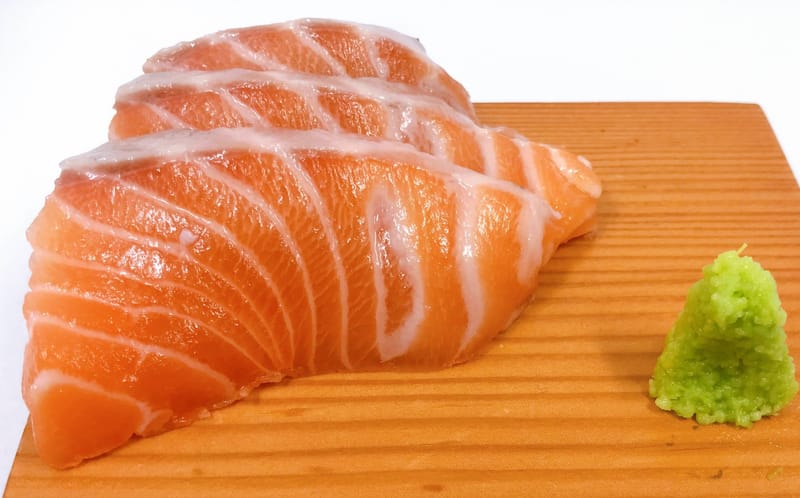 Salmon sashimi