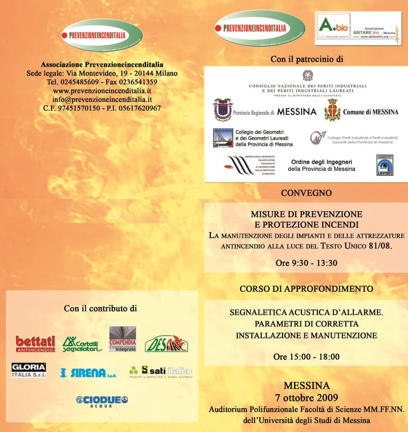 MISURE DI PREVENZIONE E PROTEZIONE INCENDI