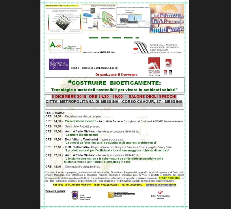Costruire Bioeticamente: tecnologie e materiali sostenibili per vivere in ambienti salubri