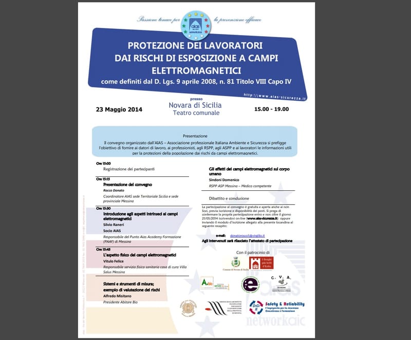 Protezione dei lavoratori dairischi di esposizione a campi elettromagnetici