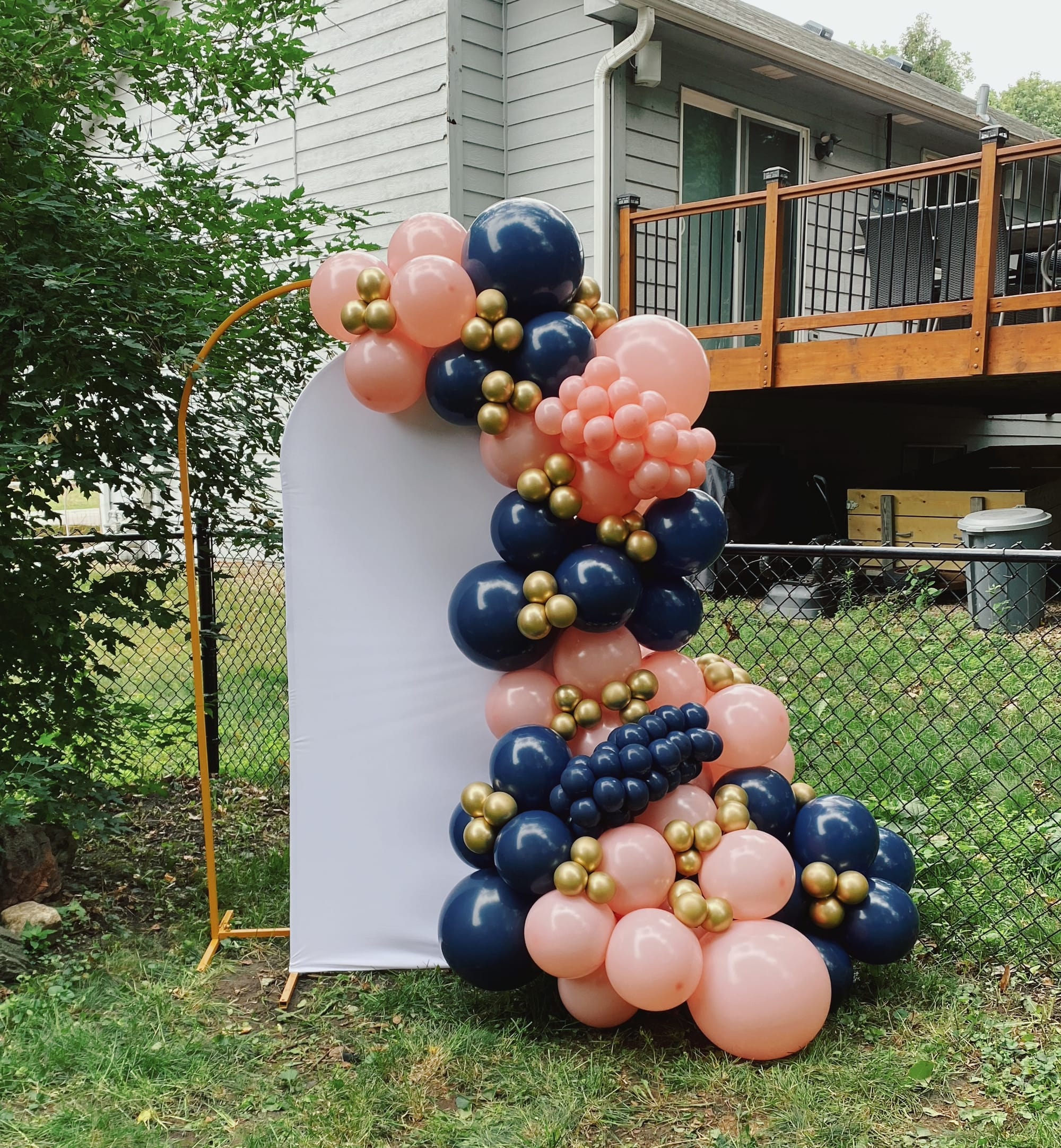 10 Ft Gender Reveal Garland with double backdrop