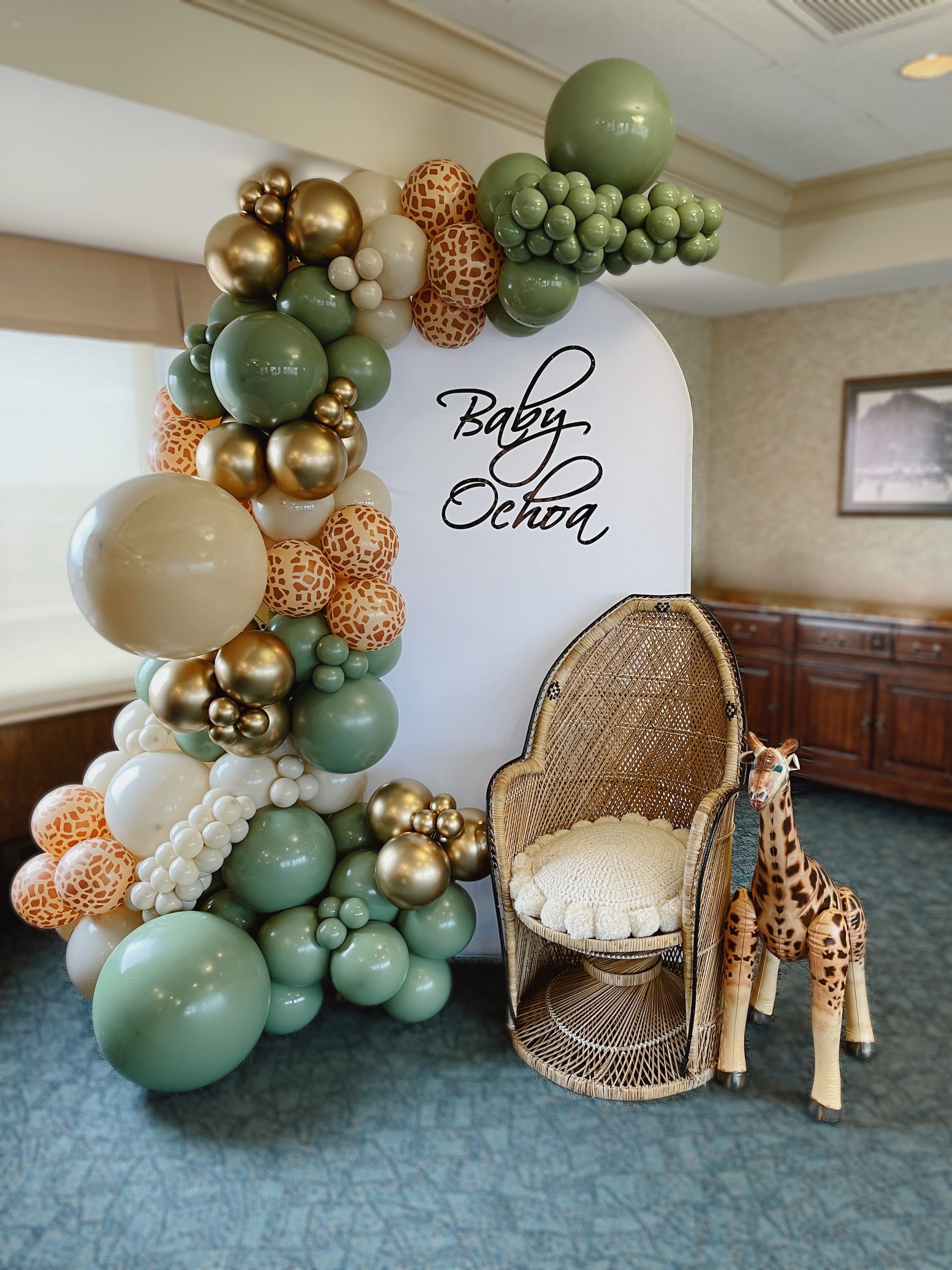 Safari Themed Baby Shower and Centerpieces