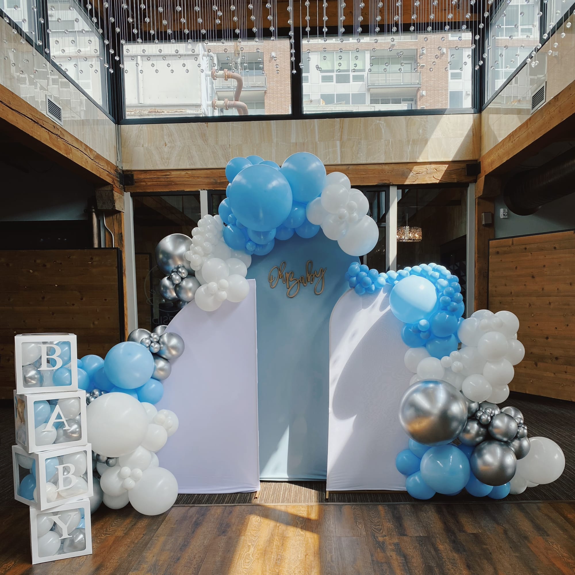 Baby Shower Blu and White Theme