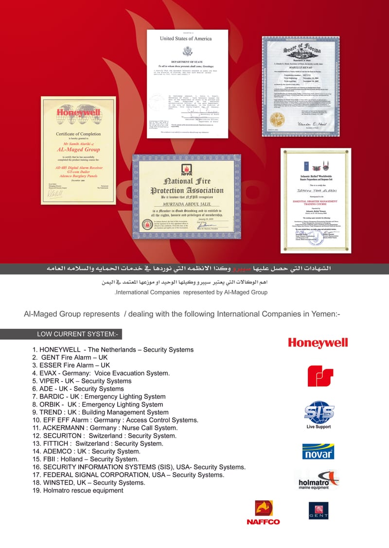 International Companies represented by Al-Maged Group