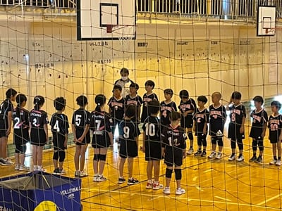 7/31 U10チーム練習試合with原山バレーボールさん