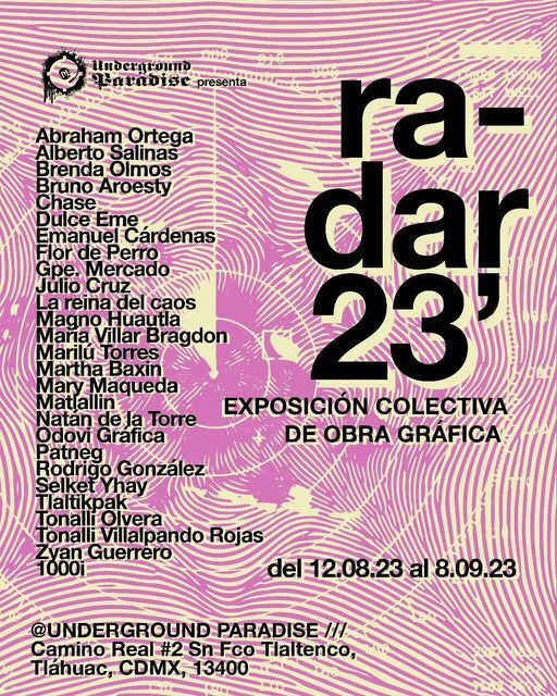 𝗥𝗔𝗗𝗔𝗥 𝟮𝟯’ Exposición colectiva de Obra gráfica