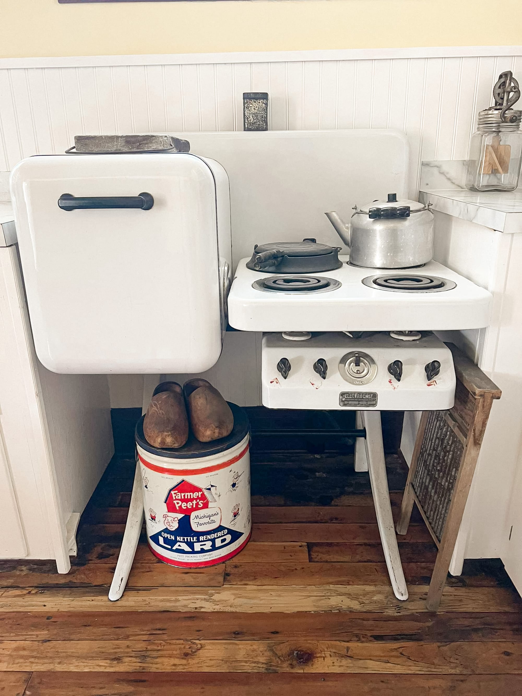 Kitchen appliances from the early 1900's.