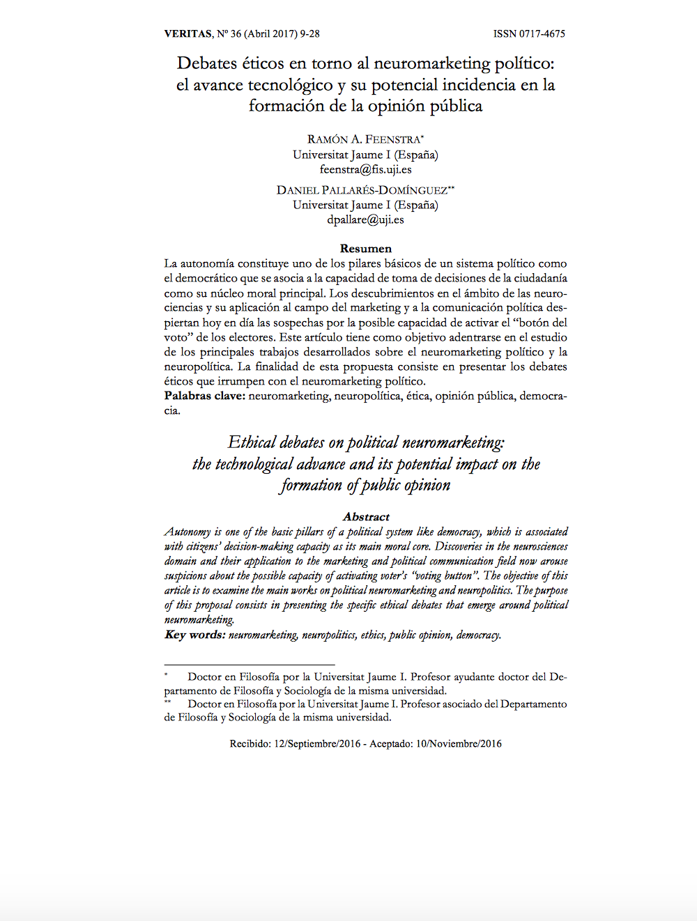 Debates éticos en torno al neuromarketing político el avance tecnológico y su potencial incidencia en la formación de la opinión pública