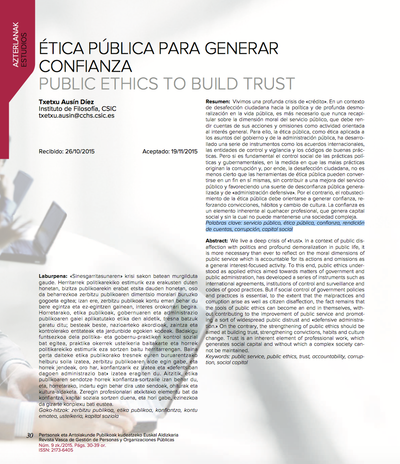 Ética pública para generar confianza