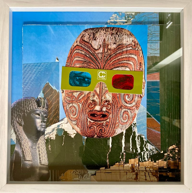 LEFT: At Home He Feels Like A Tourist (2022) 28.7 cm x 28.7 cm ~ RIGHT: Blue Monday (2022) 24.7 cm x 19.7 cm ~ RIGHT: Bend Sinister (2022) 18 cm x 13 cm