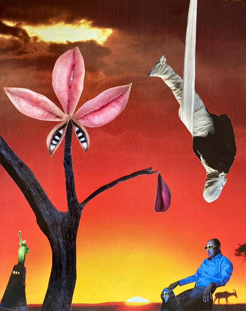 LEFT: Is Finished Democracy? (2022) 15.5 cm x 10.5 cm ~ CENTRE: Is Finished Democracy? II (2022) 20 cm x 25.5 cm ~ RIGHT: Is Finished Democarcy? III (2022) 18 cm x 13.5 cm