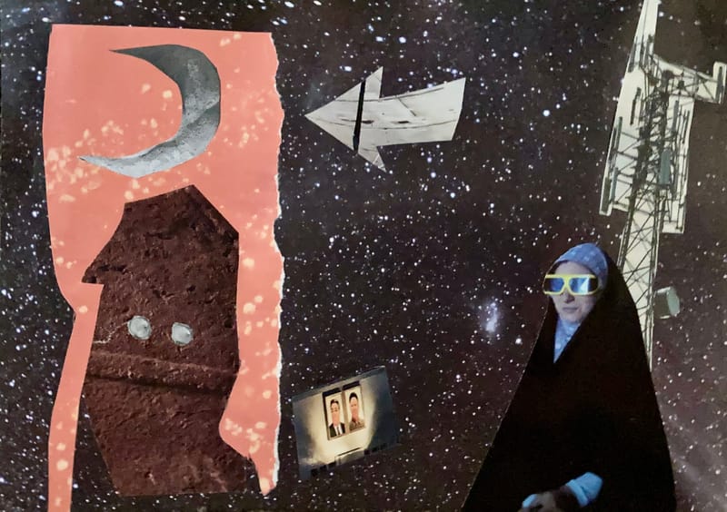 LEFT: Is Finished Democracy? (2022) 15.5 cm x 10.5 cm ~ CENTRE: Is Finished Democracy? II (2022) 20 cm x 25.5 cm ~ RIGHT: Is Finished Democarcy? III (2022) 18 cm x 13.5 cm