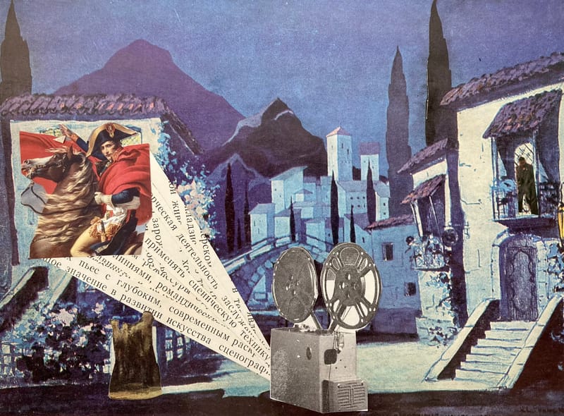LEFT: Monkey Gone To Heaven (2021) Collage, 13 cm x 20 cm ~ CENTRE: The Revolution Will Not Be Televised (2021) Collage, 18 cm x 13 cm ~ RIGHT: Take Me To The River (2022) Collage 18 cm x 13 cm