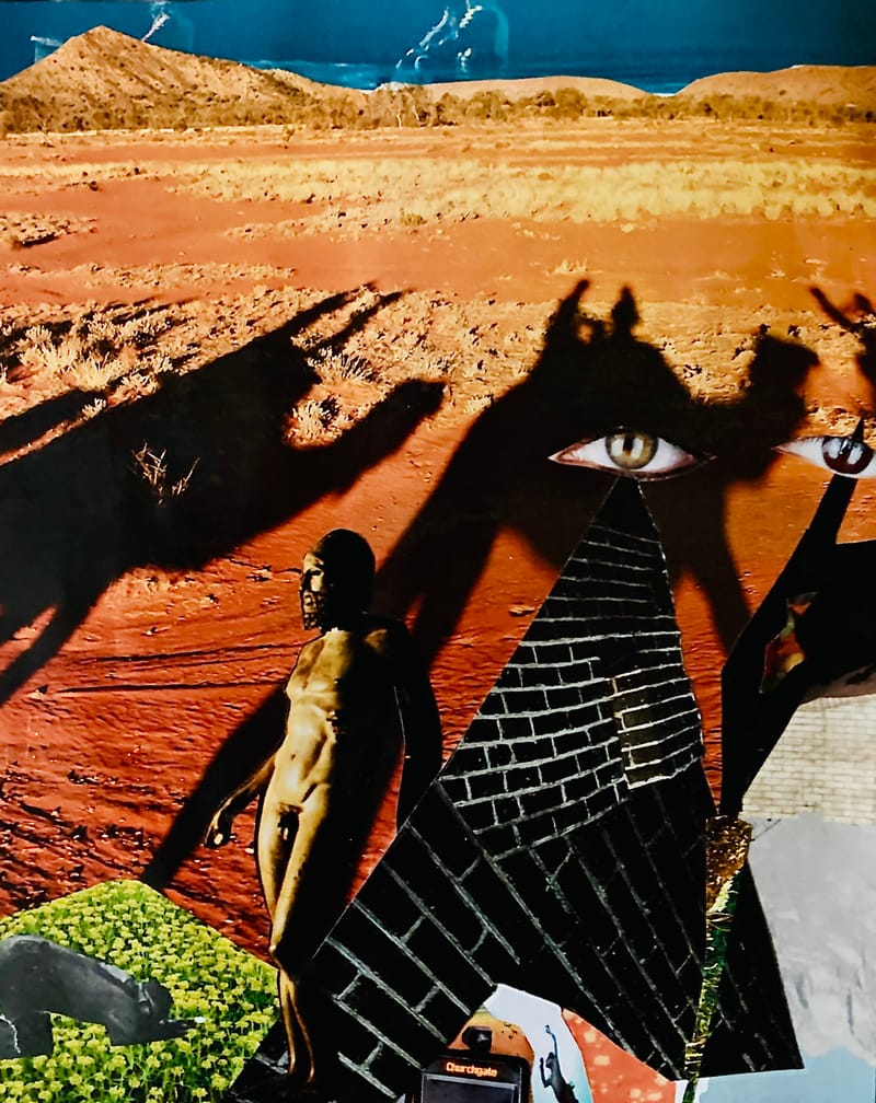 LEFT: Isis Oh Isis (2023) 20 cm x 25cm ~ CENTRE: The Jaws Of Life (2023) 12 cm x 12 cm ~ RIGHT: Approve This Message (2023) 12 cm x 12 cm