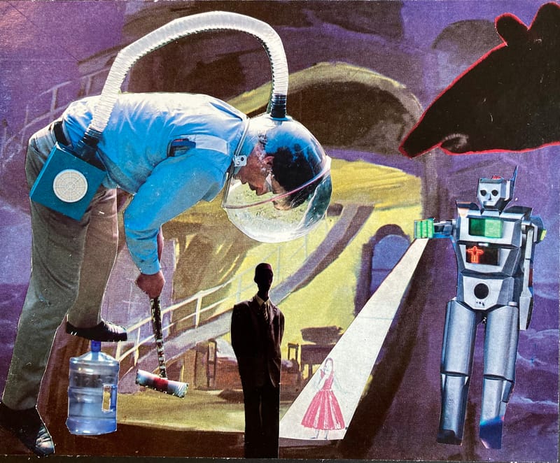 LEFT: Zed and Two Noughts (2022) 18 cms x 13 cms ~ CENTRE: Deus Ex Machina (2022) 