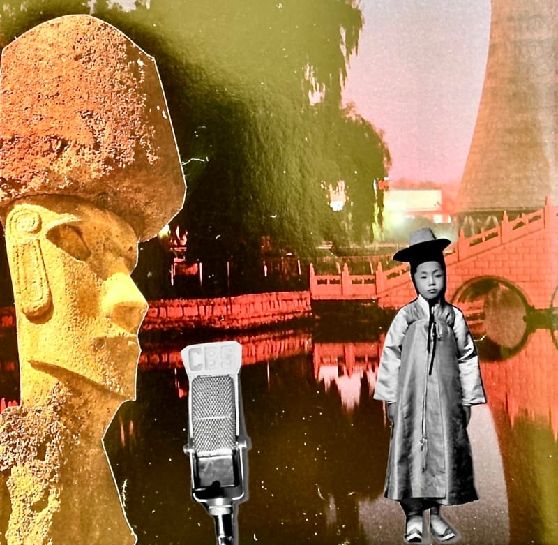 LEFT: March Of The Penguins/Exodus (2022) 20.5 cm x 25.5 cm ~ CENTRE: Taking Tiger Mountain (2022) 14 cm x 18 cm ~ RIGHT: The Great Pretender/All Clear (2022) 14 cm x 14 cm