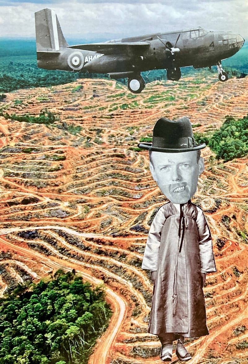 LEFT: March Of The Penguins/Exodus (2022) 20.5 cm x 25.5 cm ~ CENTRE: Taking Tiger Mountain (2022) 14 cm x 18 cm ~ RIGHT: The Great Pretender/All Clear (2022) 14 cm x 14 cm