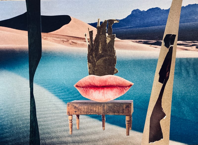 LEFT: Gene Genie (2023) 13 cm x 18 cm ~ CENTRE: I Can Feel The Fear In The Western World (2023) 21 cm x 26 cm ~ RIGHT: Karma Coma (2023) 19 cm x 14 cm