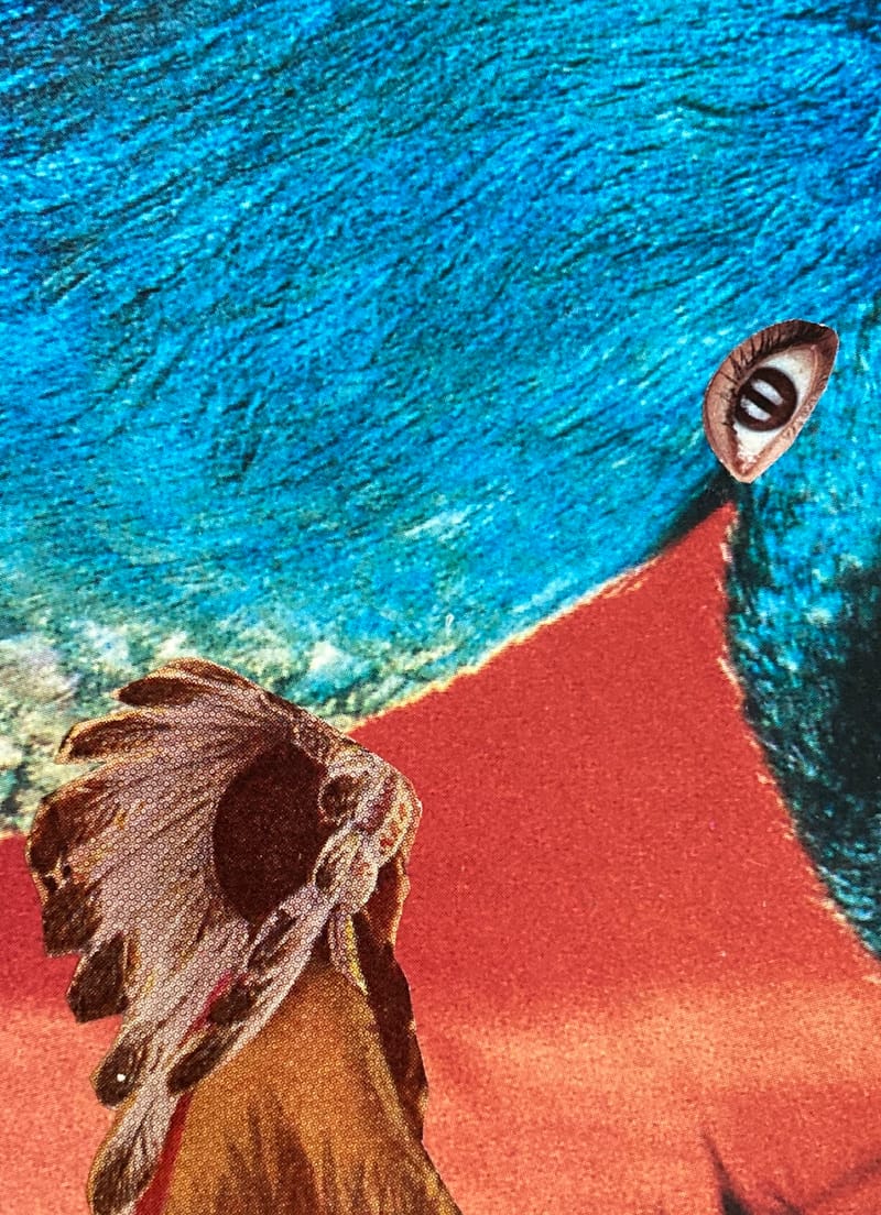 LEFT: Waiting For The Sun (2023) 8 cm x 13 cm ~ CENTRE: Live At The Witch trials (2023) 18 cm x 14 cm ~ RIGHT: Broken Face (2023) 14 cm x 18 cm