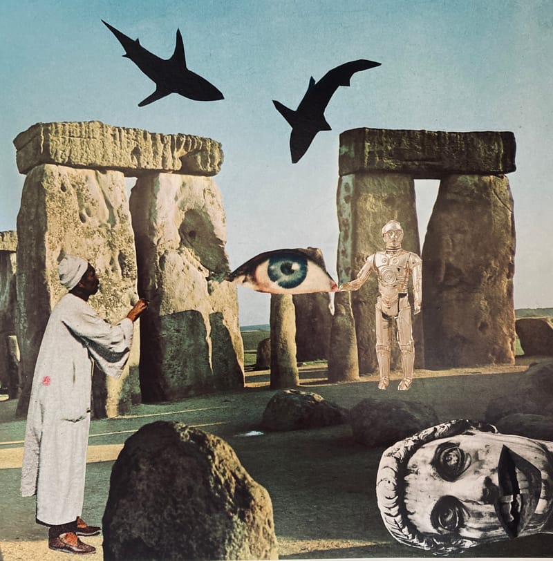 LEFT: Architecture & Morality (2023) 20 cm x 26 cm ~ CENTRE: Astronomy Domine (2023) 18 cm x 18 cm ~ RIGHT: Walk In Silence (2023) 10 cm x 15 cm