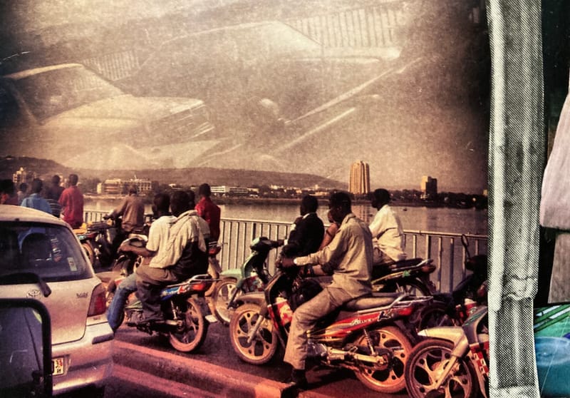 LEFT: The Glass Bead Game (2023) 10 cm x 8 cm ~ CENTRE: Drive-In Saturday (2023) 10 cm x 8 cm ~ RIGHT: Everything Merges With The Night (2023) 10 cm x 8 cm