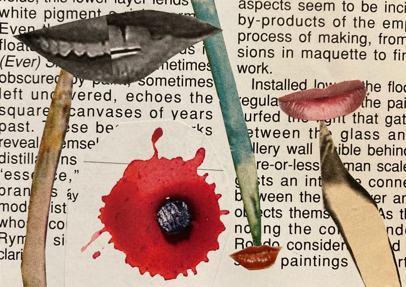 LEFT: Lost In Space (2023) 10 cm x 8 cm ~ CENTRE: March Of The Flowers (2023) 10 cm x 8 cm ~ RIGHT: Needles In The Camel's Eye (2023) 10 cm x 8 cm