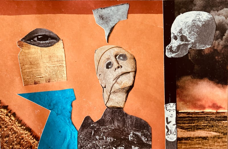 LEFT: Thus Spake Zarathustra  (2023) 16 cm x 11 cm ~ CENTRE: Fever In, Fever Out (2023) 21 cm x 26 cm ~ RIGHT: The Killing Moon (2023) 17 cm x 13 cm