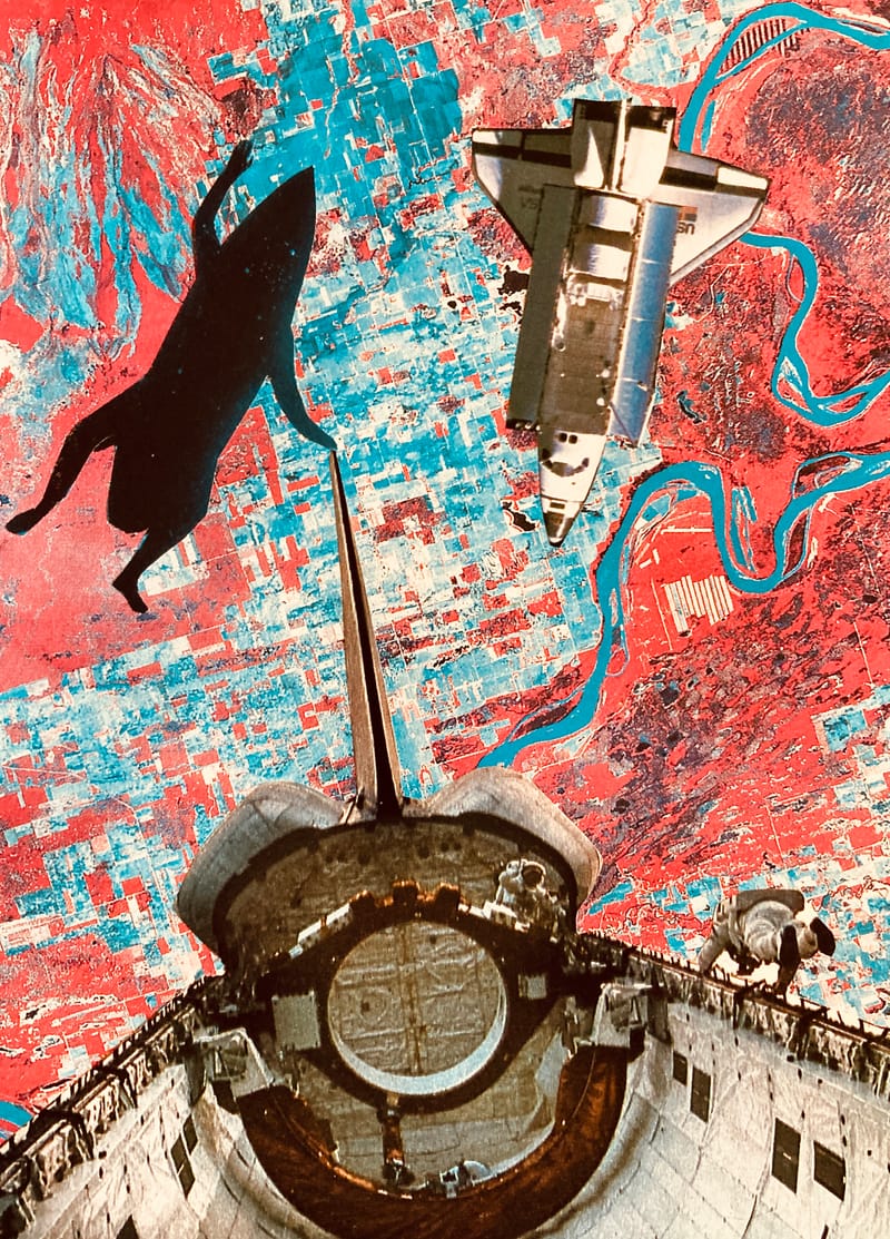 LEFT: Ground Control To Major Tom - Left Diptych (2023) 13 cm x 18 cm ~ Ground Control To Major Tom - CENTRE: Right Diptych (2023) 13 cm x 18 cm