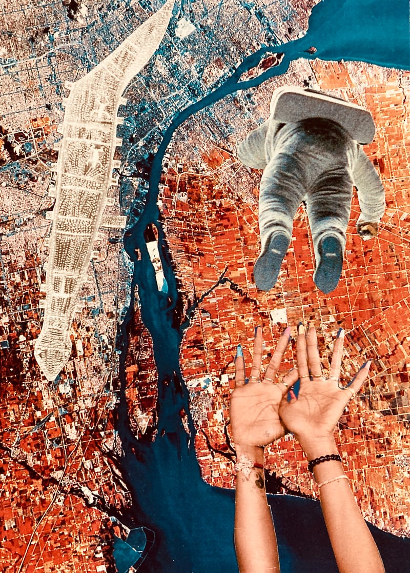 LEFT: Ground Control To Major Tom - Left Diptych (2023) 13 cm x 18 cm ~ Ground Control To Major Tom - CENTRE: Right Diptych (2023) 13 cm x 18 cm