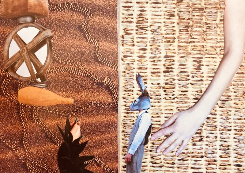 LEFT: Don't Be Shy (2023) 18 cm x 12 cm ~ CENTRE: Silenzio e in Meditazions (2023) 12 cm x 18 cm ~ RIGHT: Sleepless in History (2023) 10 cm x 14 cm